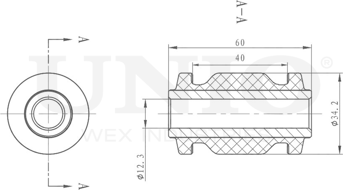 Сайлентблок рычага подвески (Unio). Артикул RMP-20054