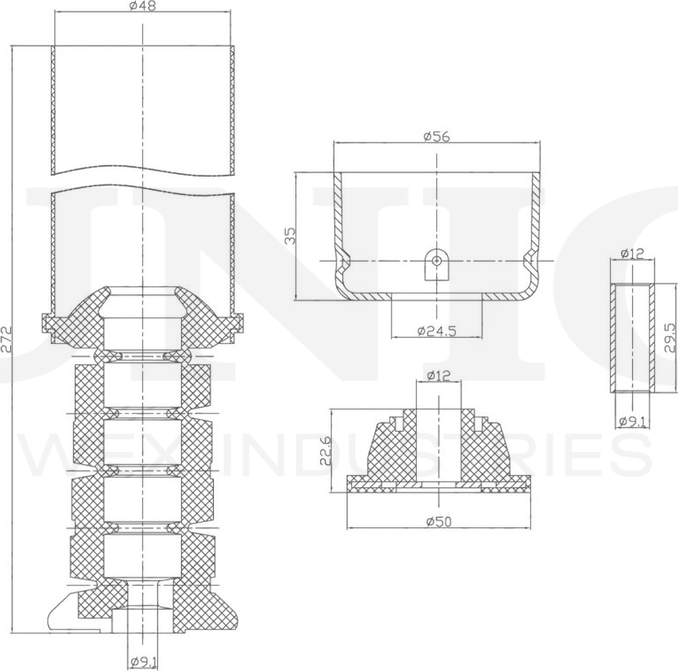 Пыльник амортизатора (Unio). Артикул DUC-10007