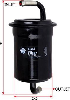 Топливный фильтр Sakura. Артикул FS-1726