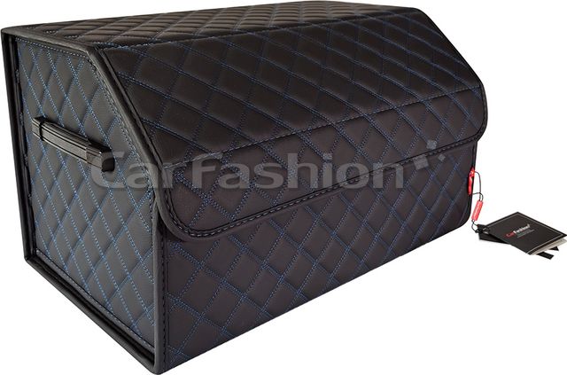 Органайзер CarFashion в багажник TRACK Черный/Синий. Артикул 45052