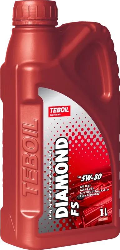 5W-30 Diamond FS 1л (синт. мотор. масло) (Teboil). Артикул 3468593