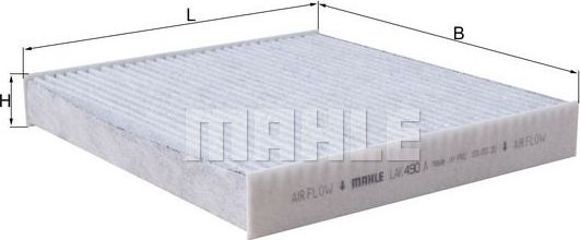 Салонный фильтр Mahle. Артикул LAK 490 A