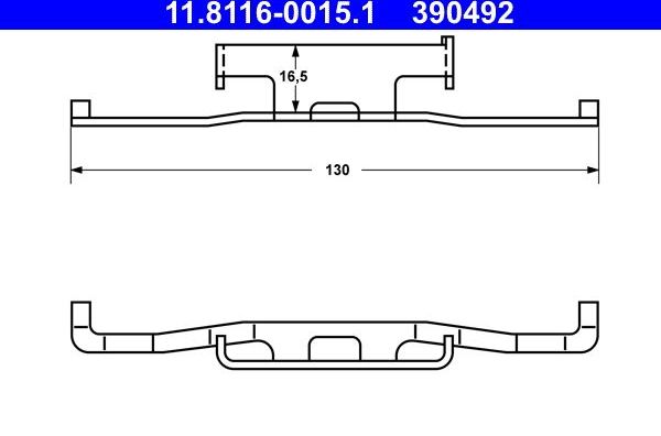 Пружина тормозного суппорта ATE задний для BMW 3 II (E30) 1982-1994. Артикул 11.8116-0015.1