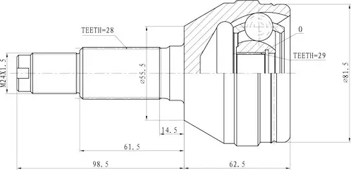 ШРУС наружный (Zikmar). Артикул Z87356R
