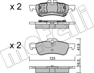Тормозные колодки Metelli. Артикул 22-0556-0