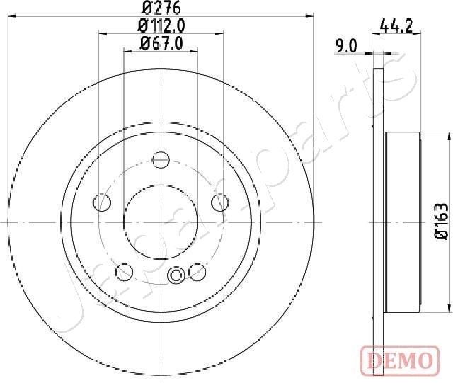 Тормозной диск Japanparts. Артикул DP-0502C