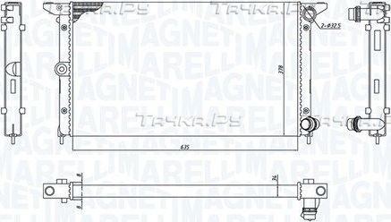 Радиатор охлаждения двигателя Magneti Marelli. Артикул 350213194900