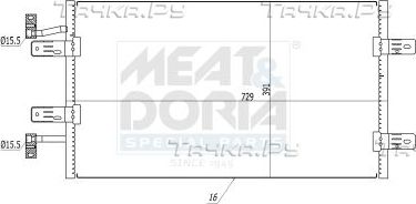 Радиатор кондиционера (конденсатор) Meat & Doria. Артикул 991177
