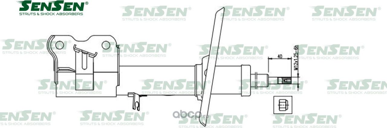АМОРТ. ПЕРЕД. ПРАВ. ГАЗ NISSAN MURANO (Sensen). Артикул 42141691