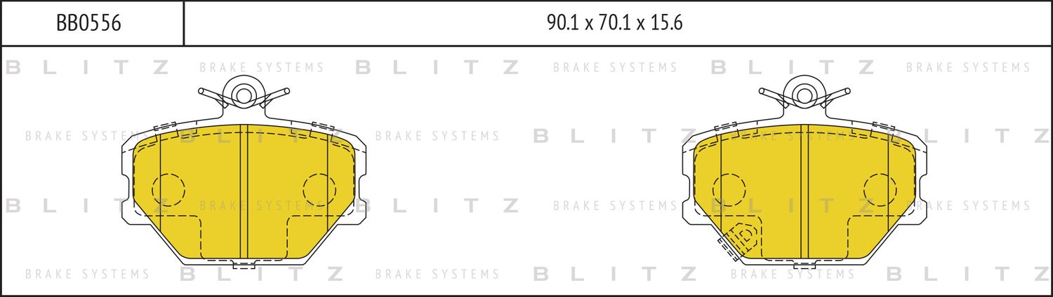 Колодки тормозные SMART 98- перед. (Blitz). Артикул BB0556
