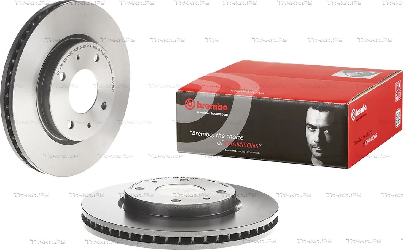 Тормозной диск Brembo UV Coated передний для Mitsubishi Galant VIII 1997-2004. Артикул 09.A148.41