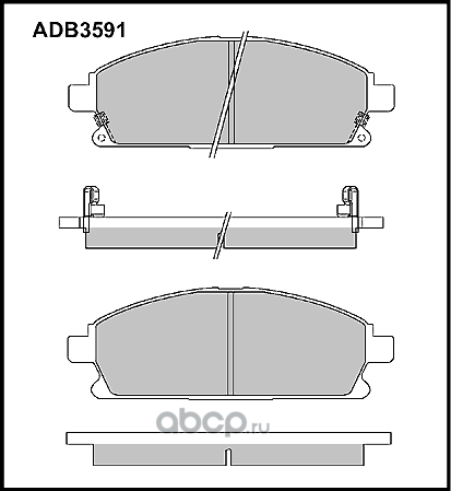 Колодки тормозные дисковые передние Allied Nippon HD ADB3591HD Япония 1/10 компл Allied Nippon. Артикул ADB3591HD
