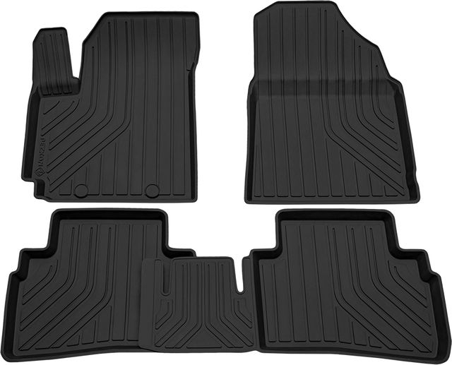 Коврики Rezkon резиновые Ser.S для салона Hyundai Creta II 2021-2026 ЧЕРНЫЕ. Артикул 1020065200