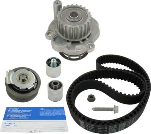 Помпа (водяной насос) с комплектом ремня ГРМ SKF для Volkswagen Passat B6 2005-2010. Артикул VKMC 01222