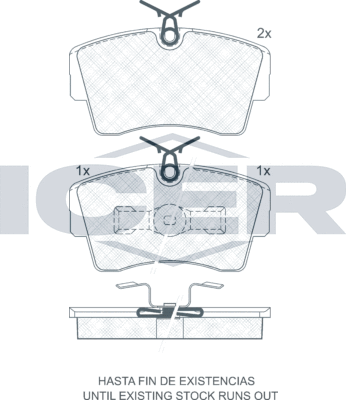 Тормозные колодки Icer. Артикул 180815