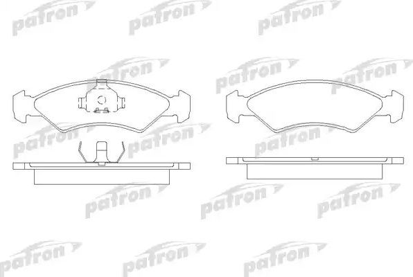 Тормозные колодки Patron передние для Ford Fiesta II 1983-1989. Артикул PBP365