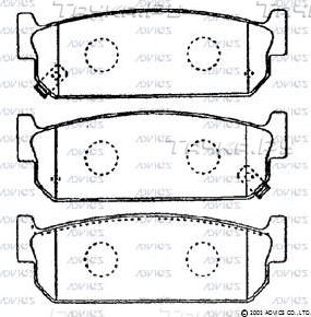Тормозные колодки Advics передние для Infiniti J 1992-1997. Артикул SN812P