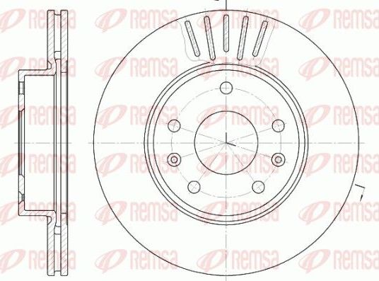 Тормозной диск Remsa передний для Land Rover Freelander I 1998-2006. Артикул 6670.10