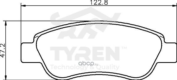 Дисковые тормозные колодки (Tyren). Артикул TYR1218941