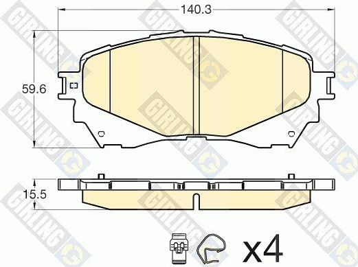 Тормозные колодки Girling. Артикул 6135806