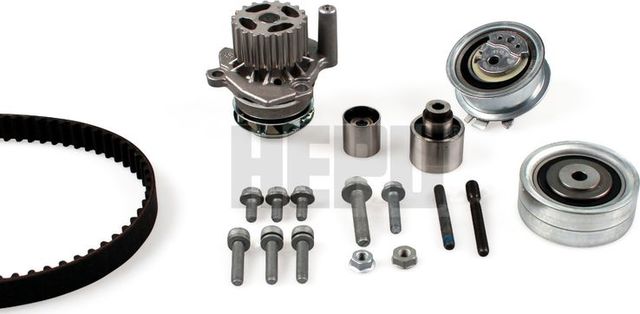 Помпа (водяной насос) с комплектом ремня ГРМ Hepu. Артикул PK06551