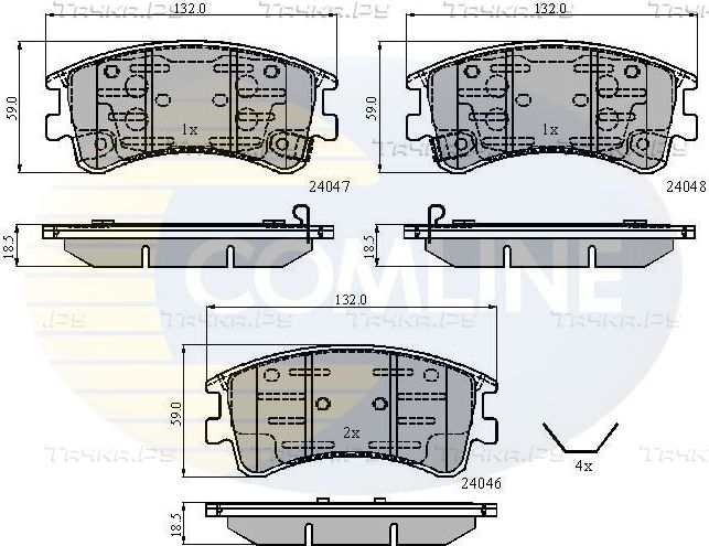 Тормозные колодки Comline Comline. Артикул CBP3950