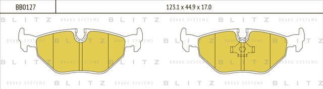 Колодки тормозные дисковые | перед | (Blitz) Blitz. Артикул BB0127