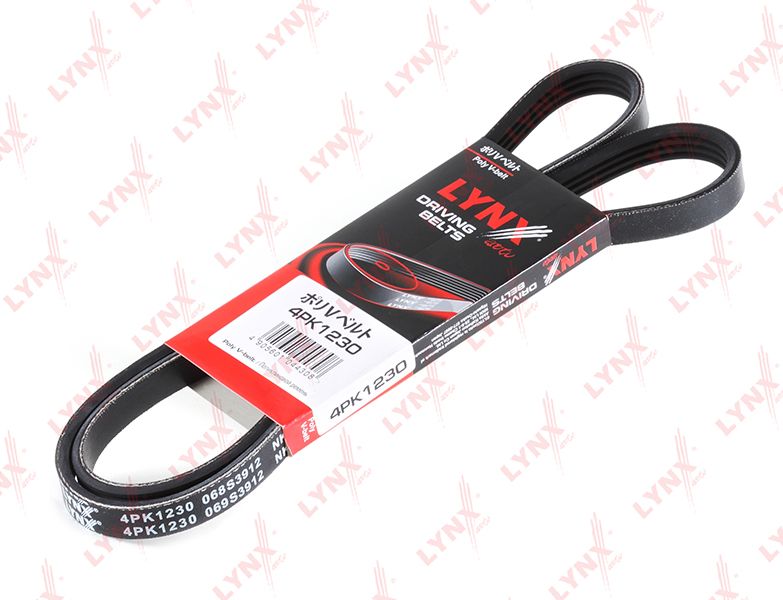 Приводной ремень поликлиновой LYNXauto. Артикул 4PK1230