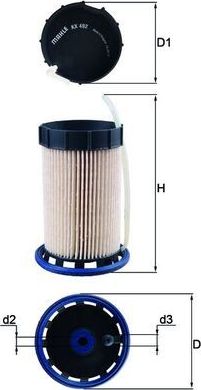 Топливный фильтр Mahle. Артикул KX 492