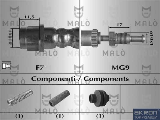 Тормозной шланг Malò. Артикул 81064