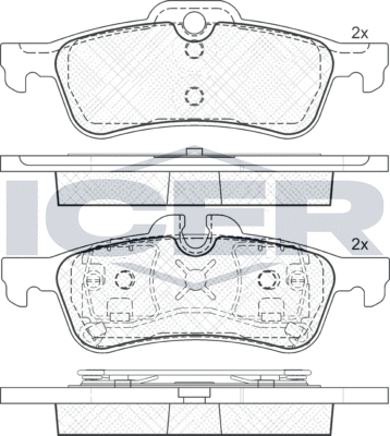 Тормозные колодки Icer. Артикул 181599