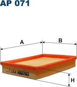 Воздушный фильтр Filtron для Opel Combo B 1994-2001. Артикул AP 071