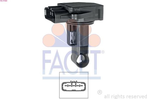 Расходомер Facet Made in Italy - OE Equivalent. Артикул 10.1163