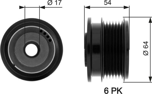 Муфта генератора обгонная Gates DriveAlign®. Артикул OAP7083