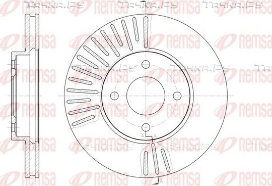 Тормозной диск Remsa передний для Nissan Micra K13 2010-2016. Артикул 61467.10