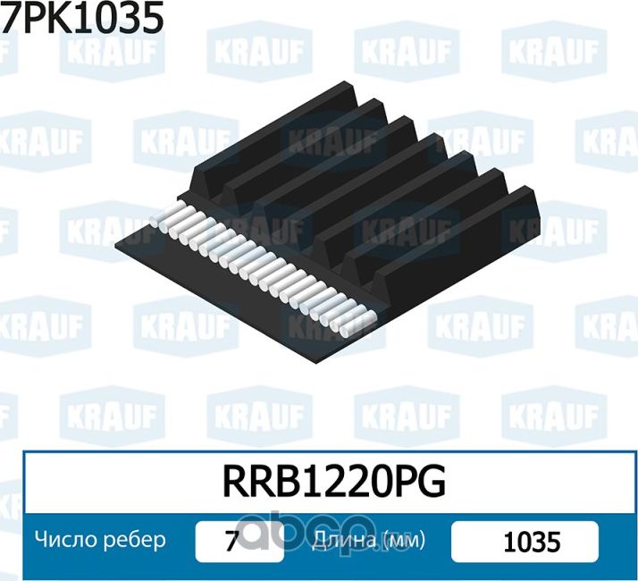 Ремень поликлиновой Krauf. Артикул RRB1220PG