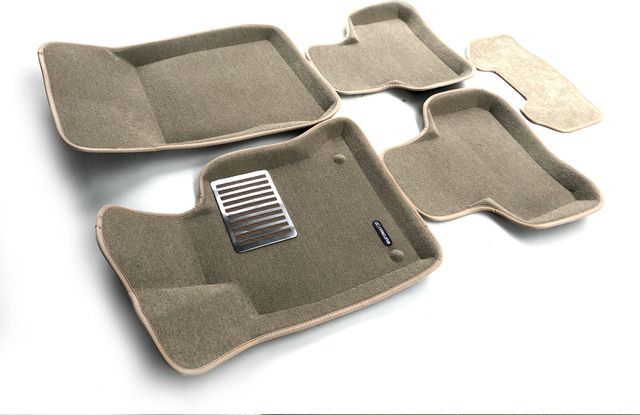 Коврики текстильные Euromat 3D Lux для салона Mercedes-Benz GLK-Класс X204 2008-2015 Бежевые. Артикул EM3D-003511T