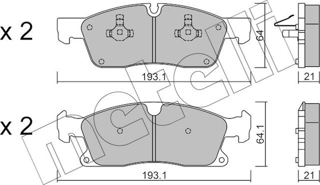 Тормозные колодки Metelli. Артикул 22-0927-4