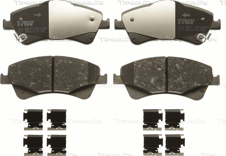 Тормозные колодки TRW COTEC передние для Toyota Auris I 2006-2012. Артикул GDB3479