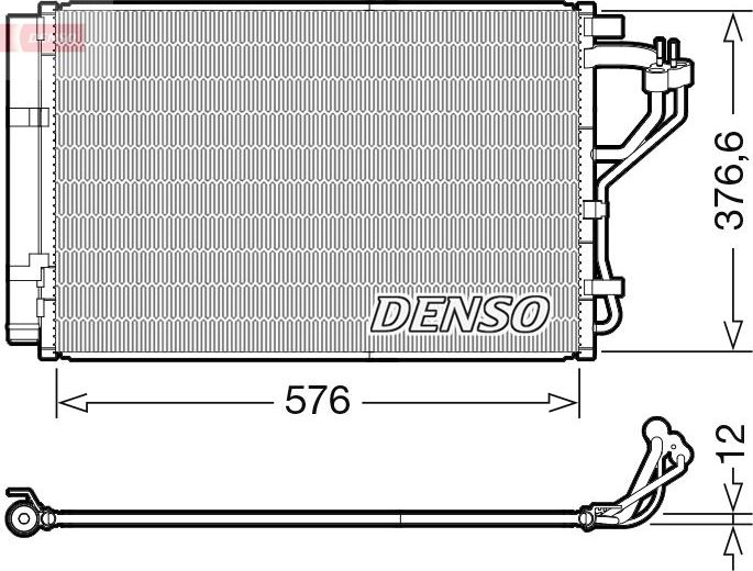 Радиатор кондиционера (конденсатор) Denso. Артикул DCN41010