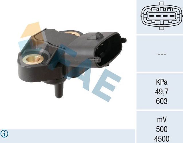 Датчик абсолютного давления (ДАД, MAP) FAE для Mercedes-Benz Econic I 2000-2026. Артикул 15264