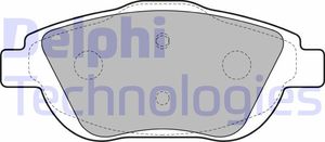 Тормозные колодки Delphi (Low-Metallic) передние для Citroen C3 II 2009-2016. Артикул LP2164