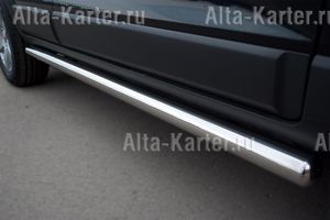Защита порогов RusStal труба d63 (вариант 3) для Infiniti FX 37 2010-2026. Артикул IF7T-0007723