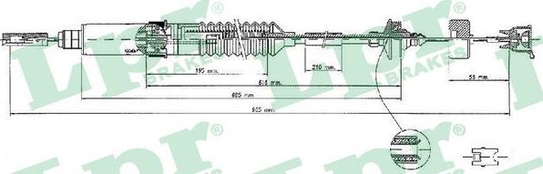 Трос сцепления LPR. Артикул C0241C