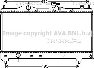 Радиатор охлаждения двигателя AVA. Артикул TO2237