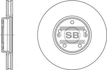 Тормозной диск Sangsin Hi-Q передний для Kia Opirus I 2003-2011. Артикул SD1023