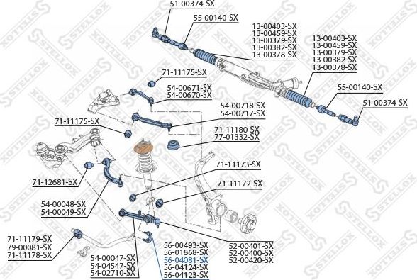 Втулка стабилизатора Stellox. Артикул 56-04081-SX