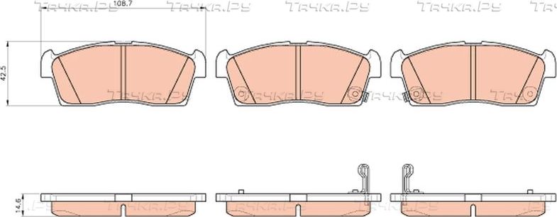Тормозные колодки TRW передние для Mitsubishi i 2010-2013. Артикул GDB1940
