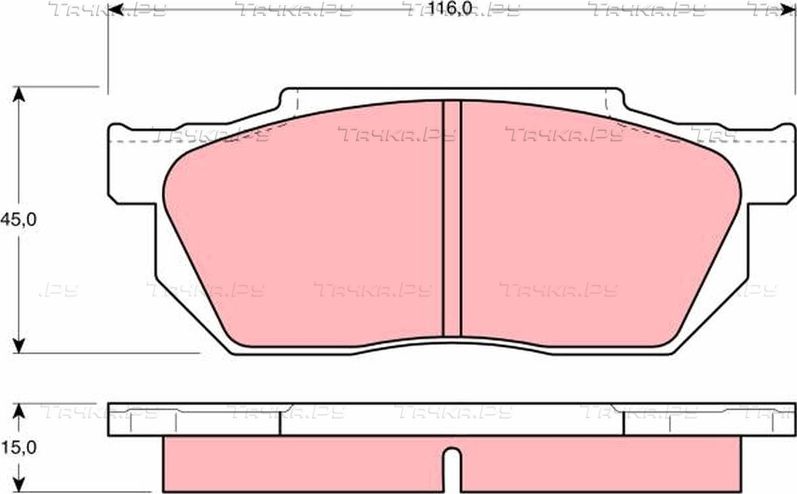 Тормозные колодки TRW. Артикул GDB358