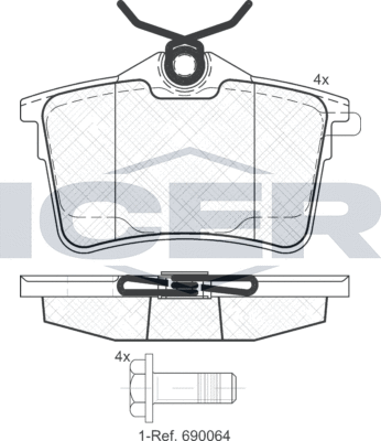 Тормозные колодки Icer. Артикул 181895